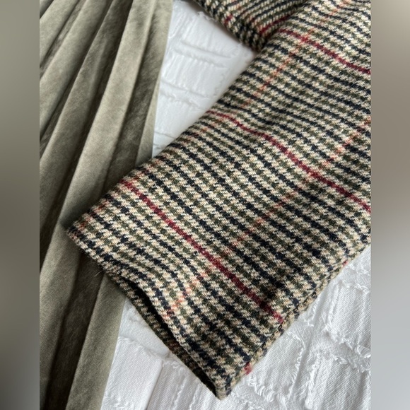 Mystree Wool Blend Button Down Jacket — Pleated Plaid & Faux Suede | NWT | Small - Picture 7 of 13
